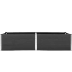 Hævet plantekasse i WPC - Holdbar & moderne design | Størrelse: 250x100x54 cm | Farve: Grå