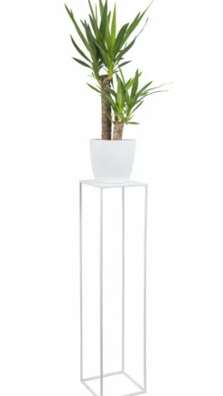 Hvid moderne stående blomsterstand 100 cm