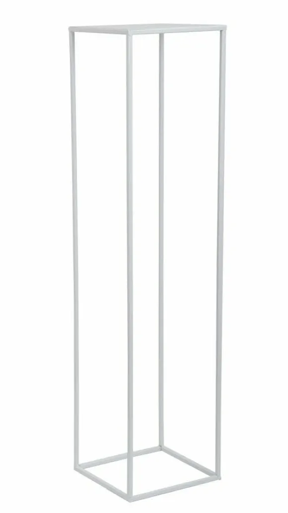 Hvid moderne stående blomsterstand 100 cm
