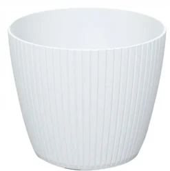 HVID urtepotte 18cm SNEHVID DÆKKE RILLET POLSK PRODUKT Pænt