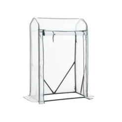 Hvidt plastikdrivhus, 100 x 50 x 150 cm