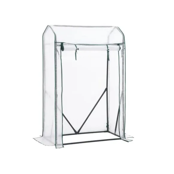 Hvidt plastikdrivhus, 100 x 50 x 150 cm