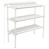 Hydroponisk dyrkningsanlæg - Havekit - 3 niveauer - 90 plantepladser - Fritstående - EU-stik - 102×40×100 cm - Hvid