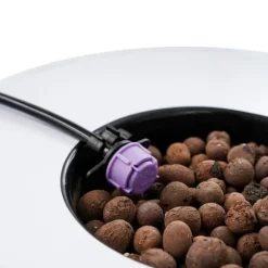 Hydroponisk dyrkningsanlæg - DWC sæt med 7 spande - 20 l pr. spand - Luftpumpe EU-stik - Max løftehøjde 1,2 m - PP - Sort