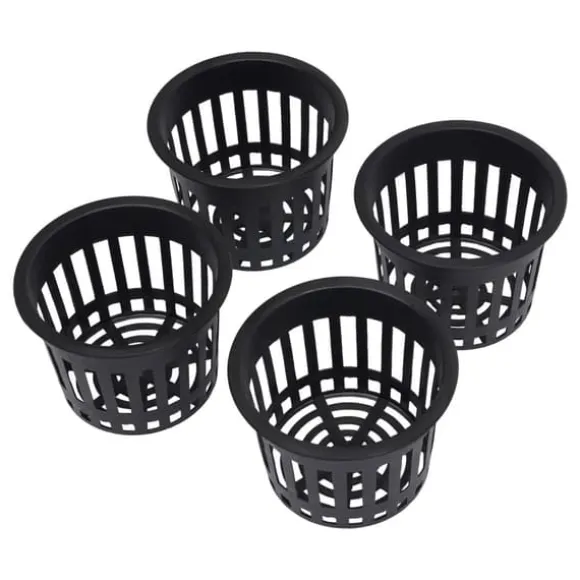 Hydroponisk dyrkningsanlæg - 4-spands drypvandingskit indendørs - Hver spand 11 L - Pumpe 220–240 V/50 Hz - 4 W - 300 L/t - PP-plast
