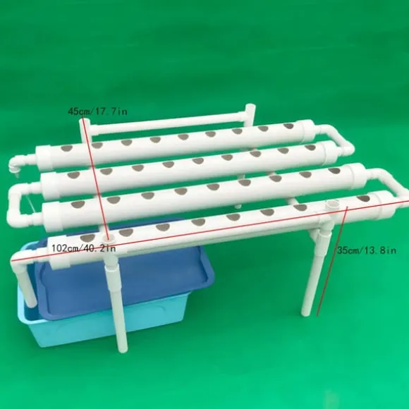 Hydroponisk dyrkningskit, 1 lag til 36/54 planter, Effektivt vandforbrug,36 Huller