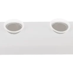 Hydroponisk dyrkningssæt - Plantehylde - 108 Plantepladser - Pumpe & Hjul - Hul Ø32 mm - 89×36×144 cm - EU/US-stik - Hvid