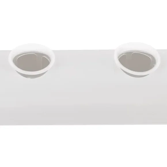 Hydroponisk dyrkningssæt - Plantehylde - 108 Plantepladser - Pumpe & Hjul - Hul Ø32 mm - 89×36×144 cm - EU/US-stik - Hvid