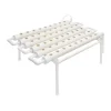 Hydroponisk dyrkningssæt - 1-lags rørsystem - 54 plantepladser - PVC-U - Rør Ø 6,3 cm, Hul Ø 3,2 cm - Vandsparende - Lysegrå