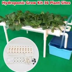 Hydroponisk dyrkningssæt - 1-lagssystem - 54 huller - PVC-U - Huldiameter 3,2 cm - 4/6 rør - Lilla