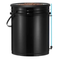 Hydroponisk dyrkningssystem, Deep Water Culture 30x30x38 cm, sort, 2 spande