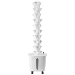 Hydroponisk dyrkningssystem, 50 pods 10 niveauer, 35x35x131 cm, hvid, indendørs have