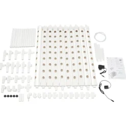 Hydroponisk dyrkningssystem, 3-etagers PVC-rørsystem, 90 plantepladser