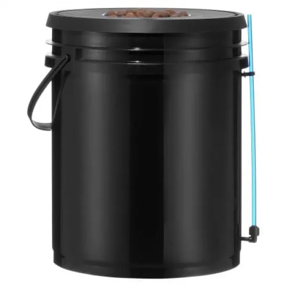 Hydroponisk dyrkningssystem, Deep Water Culture 8 spande, 30x30x38 cm, sort, PP materiale