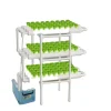Hydroponisk grøntsagsdyrkningskit, 3 lag, 108 plantepladser, PVC-materiale, jordløs system, kompakt design