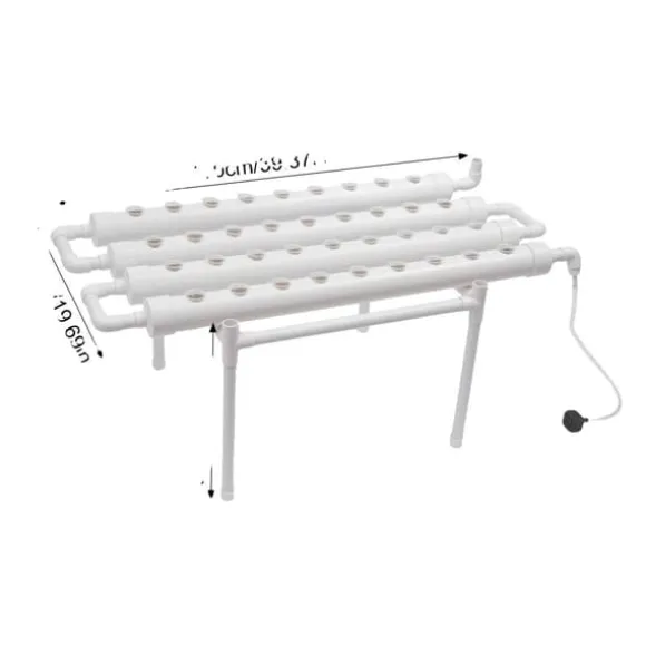 Hydroponisk Plantesystem, 3-lags Design, 108 Plantepladser,Hvid