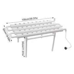 Hydroponisk Plantesystem, 3-lags Design, 108 Plantepladser,Hvid