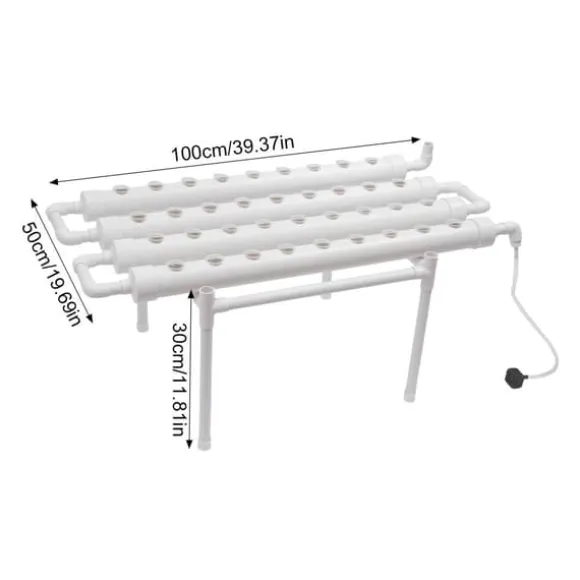 Hydroponisk Plantesystem, 3-lags Design, 108 Plantepladser,Hvid