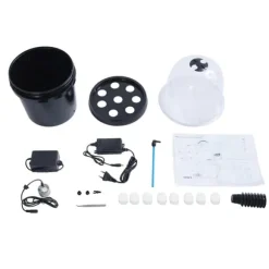 Hydroponisk Vækstsæt, Fog Culture Teknologi, Moderne Design, Komplet Sæt,Sort