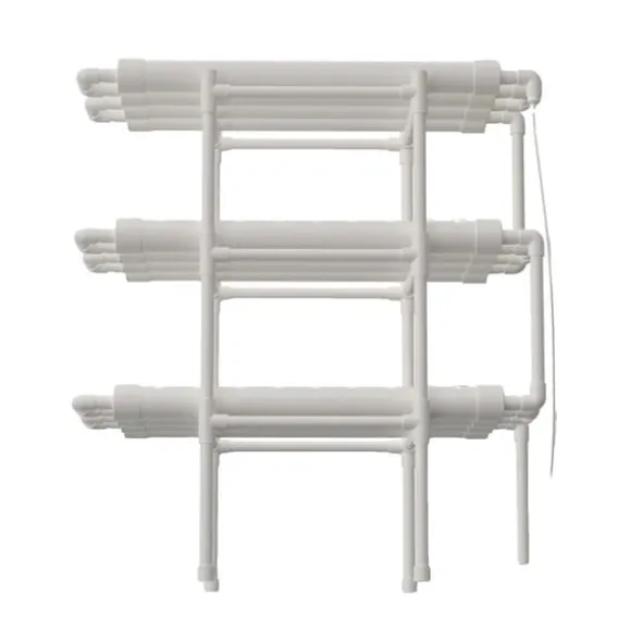 Hydroponisk Vækstsæt, 3-Lags System, 108 Plantepladser,HVID
