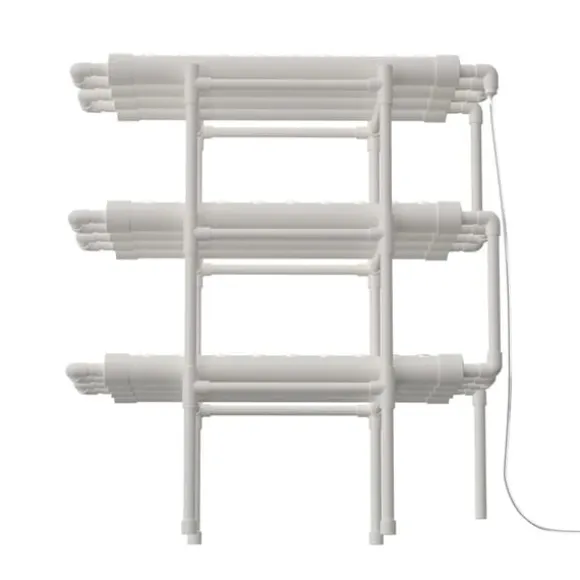 Hydroponisk Vækstsæt, 3-Lags System, 108 Plantepladser,HVID