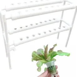 Hydroponisk Vækstsystem, 36 Plantekapacitet, 2 Lags Design,HVID