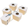 Hydroponisk Vækstsysten, 5 Spande, 2,91 Gallon Kapacitet,Khaki
