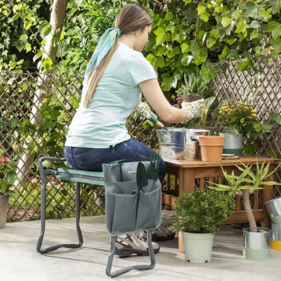 3-i-1 Folding Garden Seat med taske til Værktøj Situl InnovaGoods