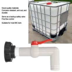 IBC Tank Hane Adapter Vandslange Tilslutning Havetilbehør 90° 32mm Hane VVS Værktøj