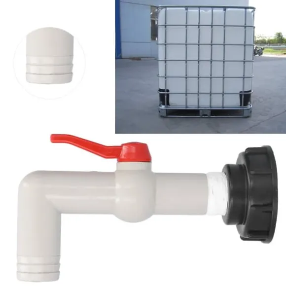 IBC Tank Hane Adapter Vandslange Tilslutning Havetilbehør 90° 32mm Hane VVS Værktøj