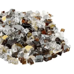 Ildglas 10 LBS, 1/2-tomme Pejsesten, Kobber Guld Klare til Bålsted