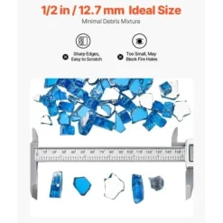 Ildglas, 12,7 mm, Pacific Blue, Hærdet glas