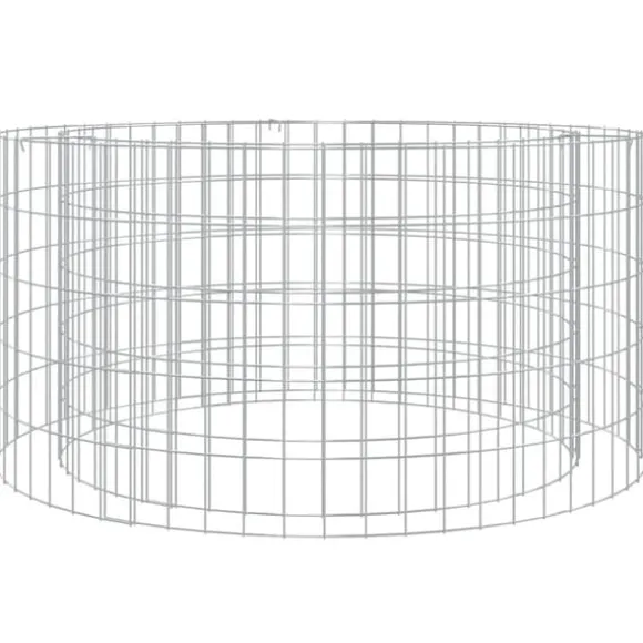 Ildsteder - Living gabion-bålkurv Ø 100 cm galvaniseret jern