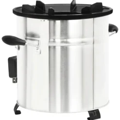 Ildsteder - Living grydekomfur m. USB-ventilator 35,5x26x28 cm rustfrit stål sølv