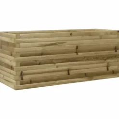 Imprægneret plantekasse i fyrretræ - 110x40x45,5 cm | Farve: Natur | Størrelse: 110x40x45,5 cm