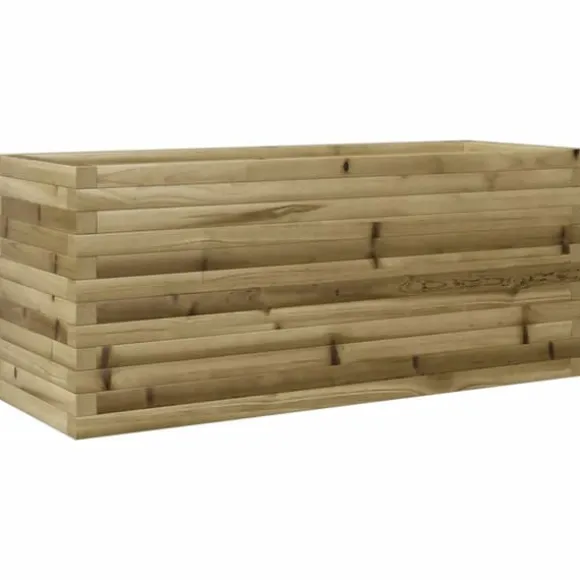 Imprægneret plantekasse i fyrretræ - 110x40x45,5 cm | Farve: Natur | Størrelse: 110x40x45,5 cm