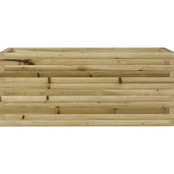 Imprægneret plantekasse i fyrretræ - 110x40x45,5 cm | Farve: Natur | Størrelse: 110x40x45,5 cm