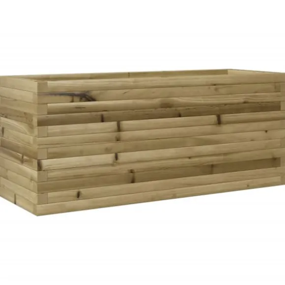 Imprægneret plantekasse i fyrretræ - 110x40x45,5 cm | Farve: Natur | Størrelse: 110x40x45,5 cm