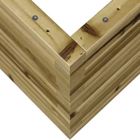 Imprægneret plantekasse i fyrretræ - 110x40x45,5 cm | Farve: Natur | Størrelse: 110x40x45,5 cm