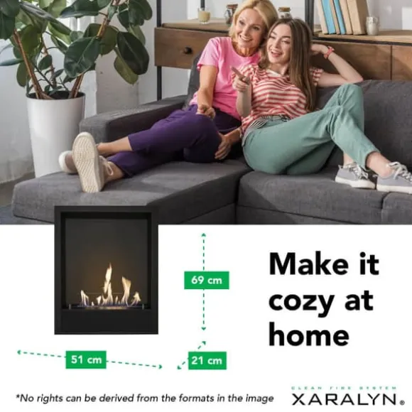 Indbygningsenhed M bioethanol indbygningsovn - Sikker åben ild - 2,5 KW varme