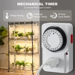Indendørs drivhus med Grow Light 4 etager, 180W, 59,1, planteregale, optimal belysning, hurtig vækst.
