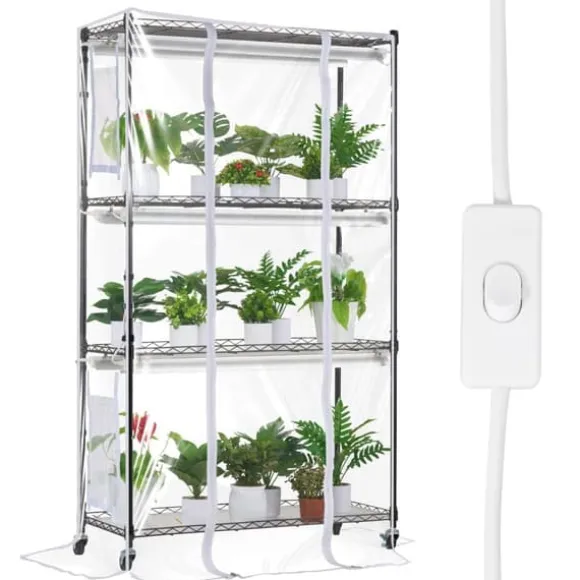 Indendørs drivhus med Grow Light 4 etager, 180W, 59,1, planteregale, optimal belysning, hurtig vækst.