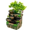 Indendørs springvand - Bordspringvand - LED-lys - Vandfald - Harpiks - 220–240 V - 18×15×30 cm - Moderne stil - Grøn