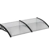 Indgangsbaldakin 200×96×27 cm med UV-beskyttelse – aluminium, sort
