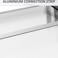 Indgangsoverdækning 89×122 cm – polycarbonat buet tag, UV-beskyttelse, hvid