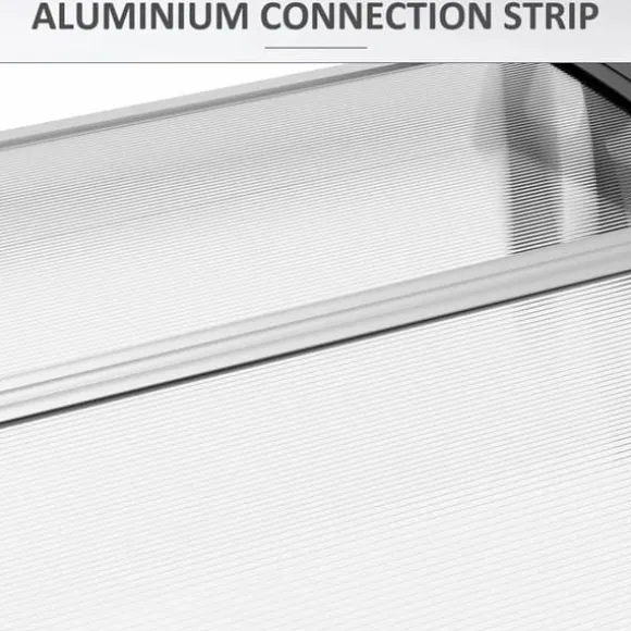 Indgangsoverdækning 89×122 cm – polycarbonat buet tag, UV-beskyttelse, hvid