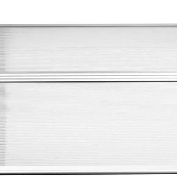 Indgangsoverdækning 89×122 cm – polycarbonat buet tag, UV-beskyttelse, hvid