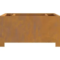 Industriel Bålplads i Stål - Udendørs Bålsted | Størrelse: 60x60x30 cm | Farve: Brun