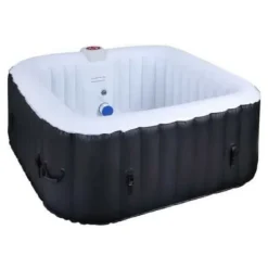 Inflatable Spa Sunspa Firkantet Sort 4 personer (155 x 155 x 65 cm)