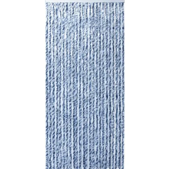 Insektgardin 100 x 220 cm blå hvid og sølvfarvet - Insektgardin - Insektgardiner - Home & Living